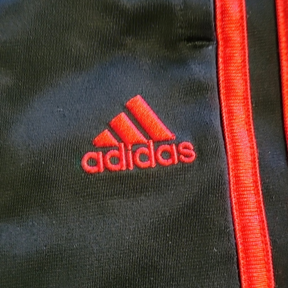 Adidas, 2T boys, black and red joggers. - Picture 2 of 5